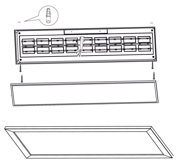 Eglo 99476 - LED stropné svietidlo PIGLIONASSO LED/32W/230V 345x1245 mm