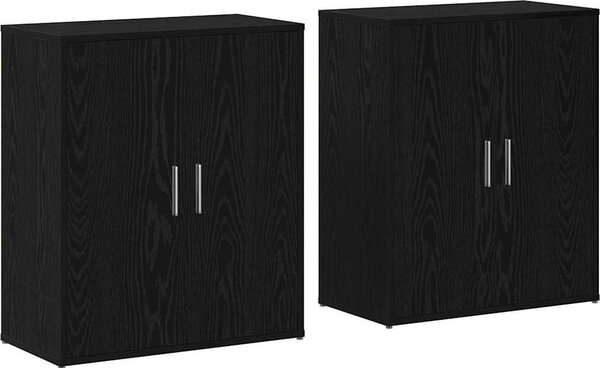 Servírovacia skriňa 2 pcs Čierny dub 60 x 31 x 70 cm