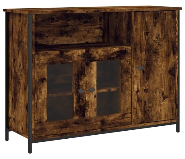 Komoda dymový dub 100x35x75 cm kompozitné drevo