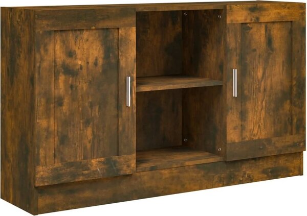 Komoda dymový dub 120x30,5x70 cm spracované drevo