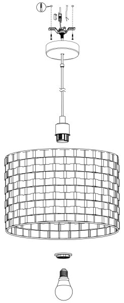 Eglo 99524 - Luster na lanku MARASALES 1xE27/40W/230V pr. 38 cm