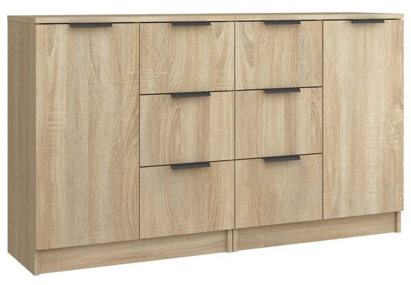 Komody 2 ks dub sonoma 60x30x70 cm spracované drevo
