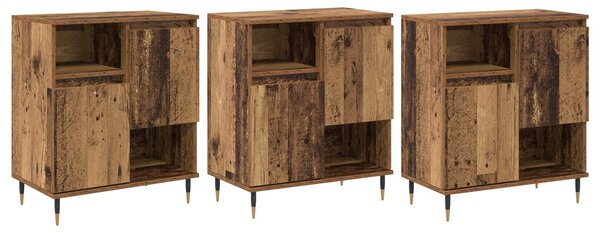 Komody 3 pcs Staré drevo