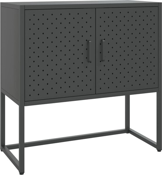 Komoda antracitová 75x35x75 cm oceľová