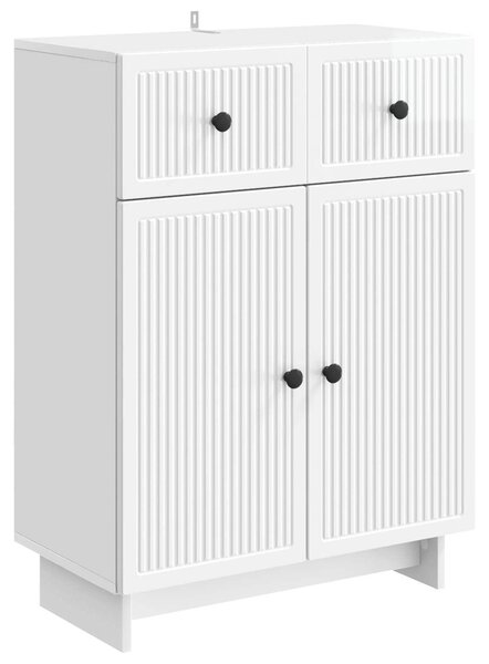 Servírovacia skriňa Biela s vysokým leskom 66 x 34,5 x 90 cm