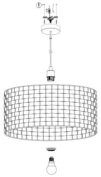 Eglo 99525 - Luster na lanku MARASALES 1xE27/40W/230V pr. 55 cm