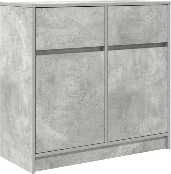 Komoda so zásuvkou, betónovo sivá 80x34x76 cm, kompozitné drevo