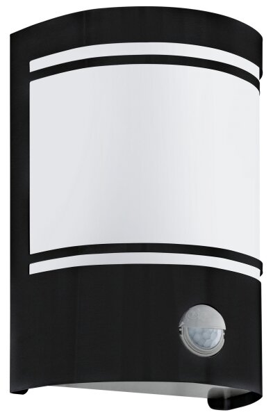 Eglo 99566 - Vonkajšie nástenné svietidlo so senzorom CERNO 1xE27/40W/230V IP44