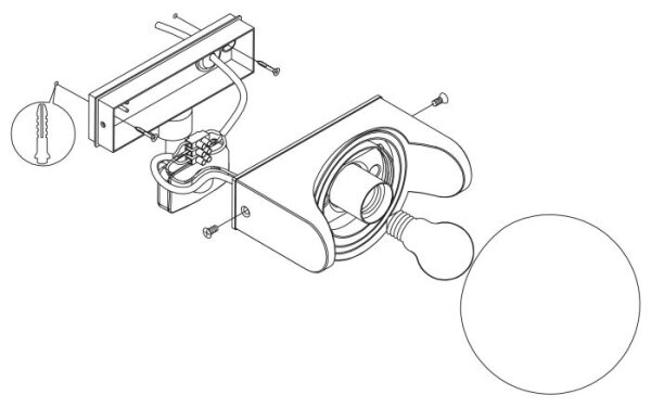 Eglo 99573 - Vonkajšie nástenné svietidlo so senzorom RUBIO 1xE27/15W/230V IP44