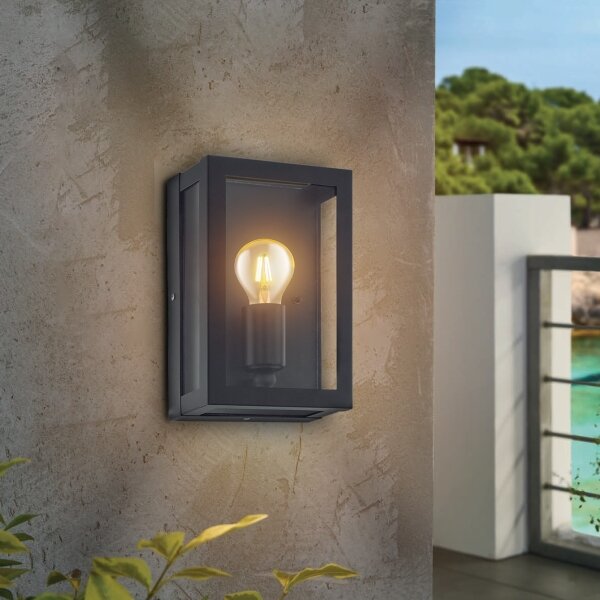 Eglo 99587 - Vonkajšie nástenné svietidlo so senzorom ALAMONTE 1xE27/60W/230V IP44