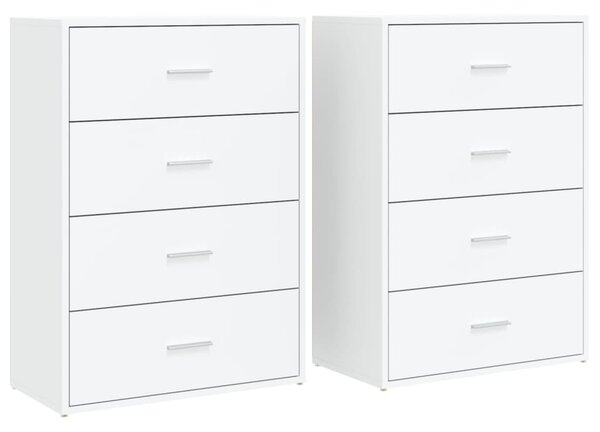 Komody 2 ks biele 60x31x84 cm kompozitné drevo