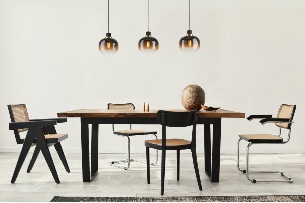 Eglo 99615 - Luster na lanku OILELLA 3xE27/40W/230V hnedá