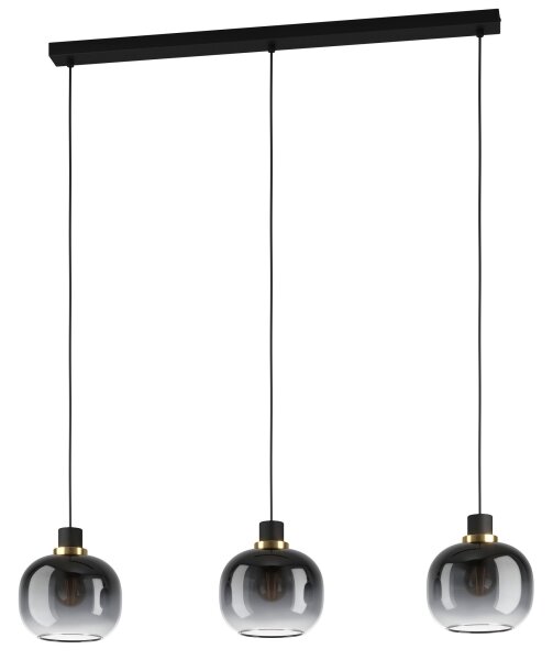 Eglo 99617 - Luster na lanku OILELLA 3xE27/40W/230V šedá