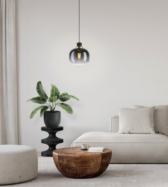 Eglo 99616 - Luster na lanku OILELLA 1xE27/40W/230V šedá