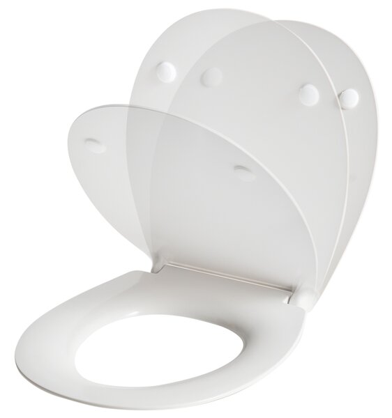 WC doska s pomalým sklápaním biela duroplast lesklý povrch 45 x 38 cm ľahko odnímateľná kúpeľňové doplnky tradičný štýl kúpeľňa toaleta
