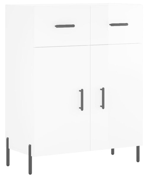 Komoda lesklá biela 69,5x34x90 cm spracované drevo