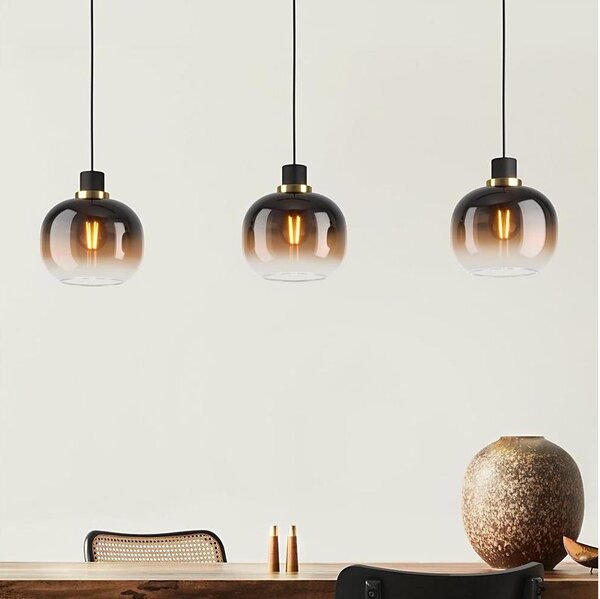 Eglo 99615 - Luster na lanku OILELLA 3xE27/40W/230V hnedá