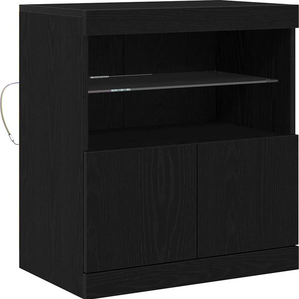 LED komoda Čierna 60,5 x 37 x 67 cm Kompozitné drevo