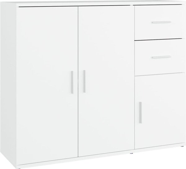 Komoda biela 91x29,5x75 cm spracované drevo
