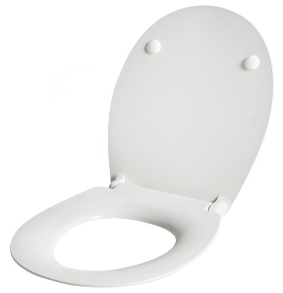 WC doska s pomalým sklápaním biela duroplast lesklý povrch 45 x 38 cm ľahko odnímateľná kúpeľňové doplnky tradičný štýl kúpeľňa toaleta
