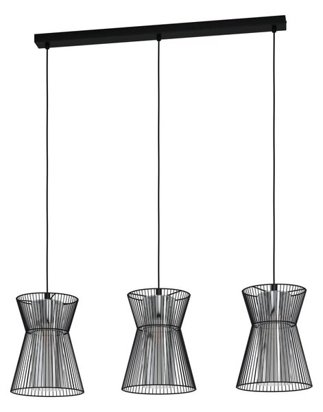 Eglo 99634 - Luster na lanku MASETA 3xE27/40W/230V čierna