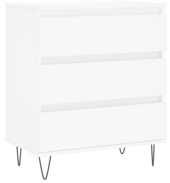 Komoda biela 60x35x70 cm spracované drevo