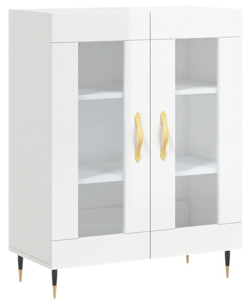 Komoda lesklá biela 69,5x34x90 cm spracované drevo