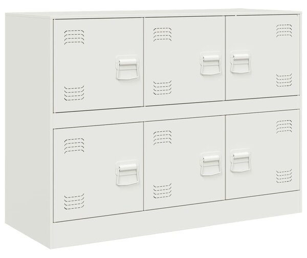 Komoda biela 99x39x73 cm oceľ
