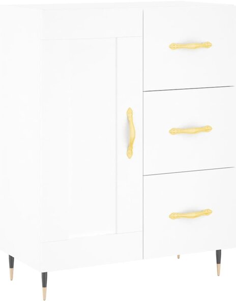 Komoda biela 69,5x34x90 cm kompozitné drevo