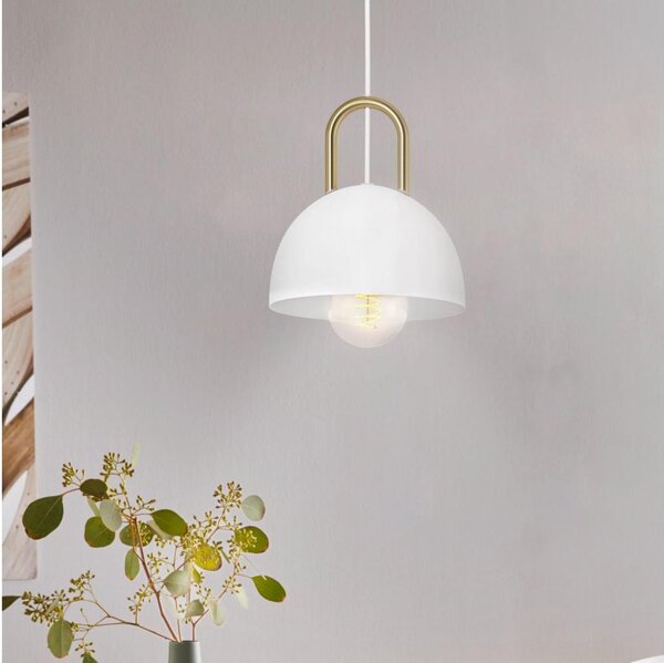 Eglo 99695 - Luster na lanku CALMANERA 1xE27/40W/230V biela