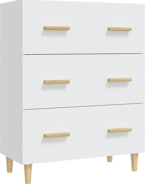Komoda biela 70x34x90 cm spracované drevo