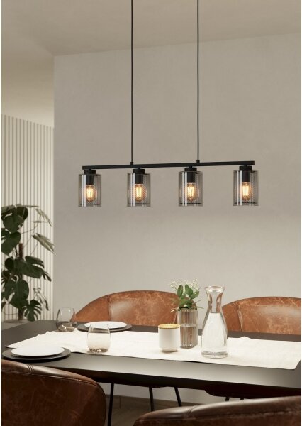 Eglo 99707 - Luster na lanku ZOCABON 4xE27/40W/230V