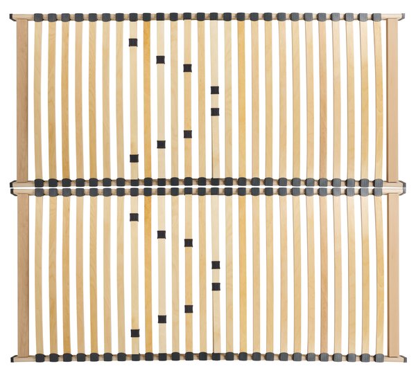 Lamelový rošt pod matrac svetlé drevo 180 x 200 cm drevený rám 60 pružinových lamiel spálňa