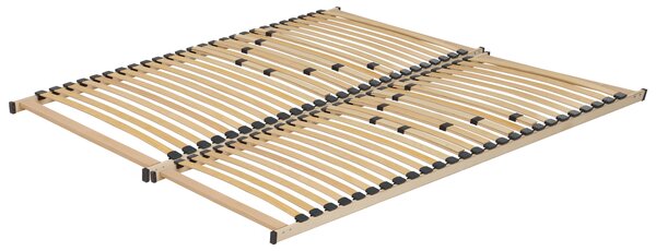 Lamelový rošt pod matrac svetlé drevo 180 x 200 cm drevený rám 60 pružinových lamiel spálňa