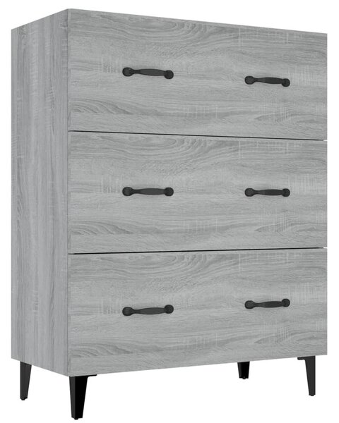 Komoda sivý dub sonoma 69,5x34x90 cm kompozitné drevo