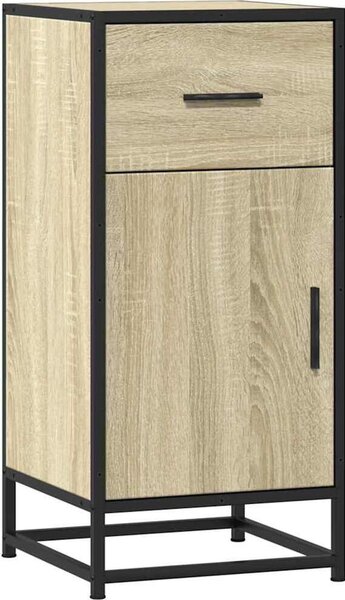 Komoda dub sonoma 35,5x35x76 cm kompozitné drevo a kov