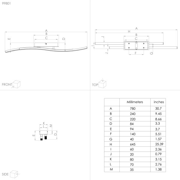 Eglo 99801 - LED Stropné svietidlo LEJIAS LED/21,5W/230V