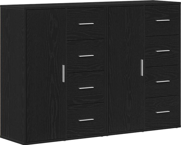 Servírovacia skriňa 2 pcs Čierny dub 60 x 31 x 84 cm