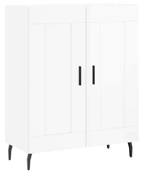 Komoda lesklá biela 69,5x34x90 cm spracované drevo