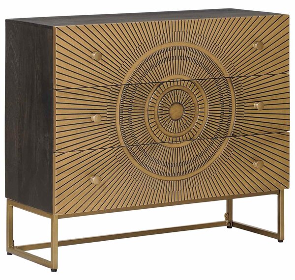 Zásuvkový kabinet so zásuvkou Mosadzná 75 x 30 x 65 cm