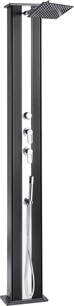 Vonkajšia hybridná sprcha 32,4x14x228cm Dada Straight 40L - Pripojenie na teplú/studenú vodu - Odnímateľná ručná sprcha - Proti vodnému kameňu