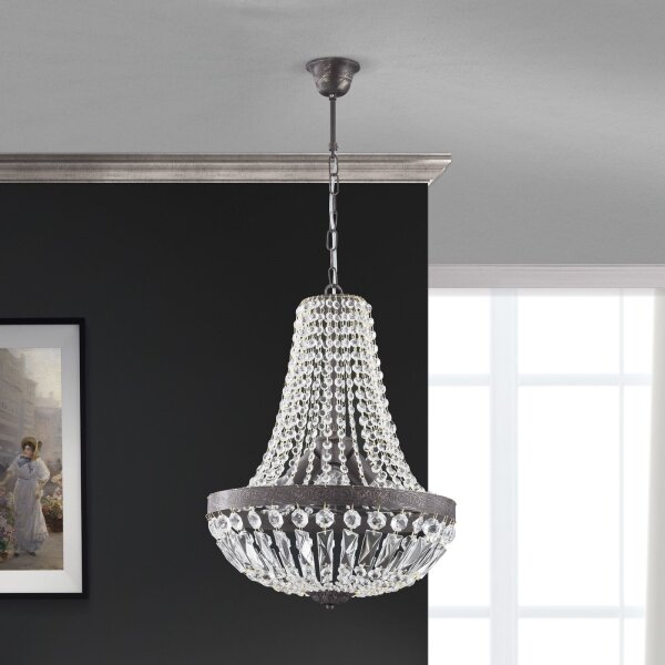 Orion HL 6-1497/3 - Krištáľový luster na reťazi ARILA 3xE27/60W/230V hnedá/patina