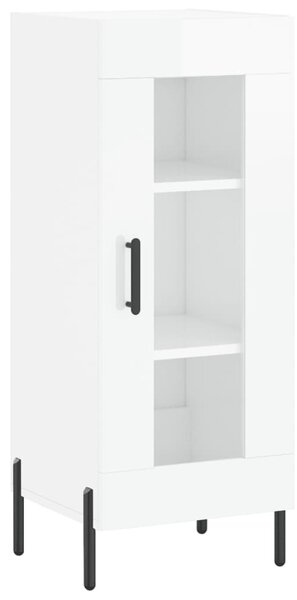 Komoda lesklá biela 34,5x34x90 cm spracované drevo