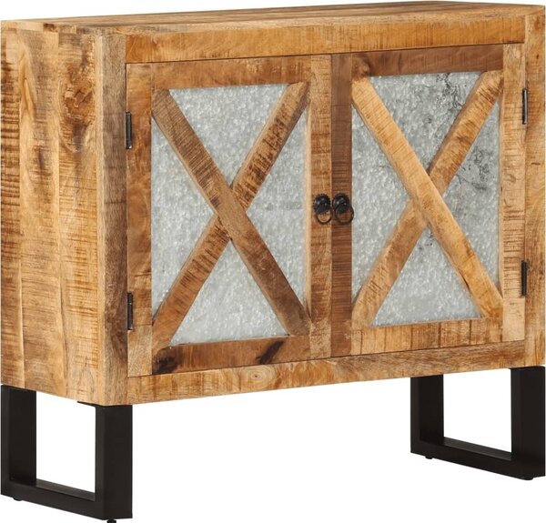 Komoda 80x30x71 cm masívne surové mangovníkové drevo a kov