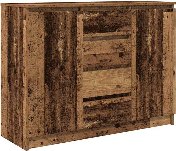 Komoda so zásuvkami staré drevo 100,5x35x76 cm kompozitné drevo
