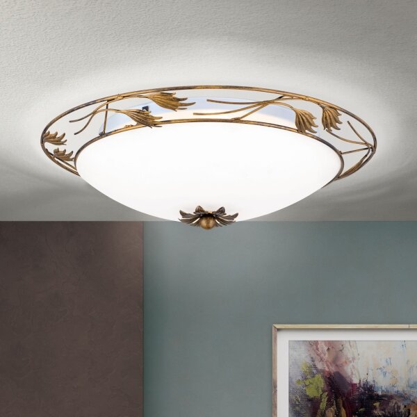 Orion DL 7-509/50 - Stropné svietidlo FLEUR 3xE27/60W/230V pr. 50 cm bronz