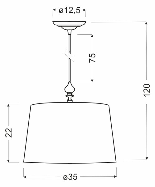 Čierny závesný luster Gillenia pre žiarovku E27 – LED lustre a svietidlá > Kolekcie svietidiel > Kolekcia svietidiel GILLENIA