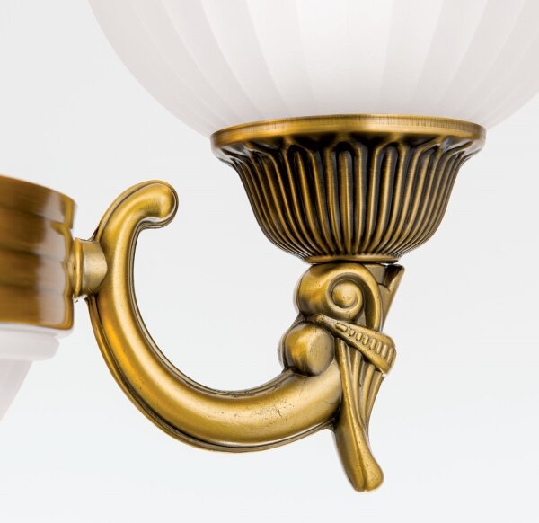 Orion LU 1689/3+3 - Luster na reťazi ROCCA 6xE27/60W/230V pr. 64 cm bronz/biela