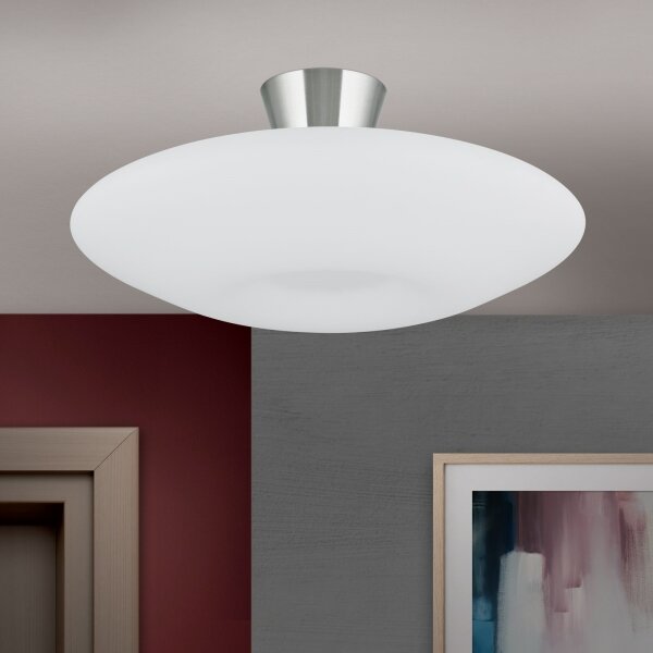 Orion DL 7-566/2 - Stropné svietidlo BLANC 2xE27/60W/230V pr. 49 cm matný chróm