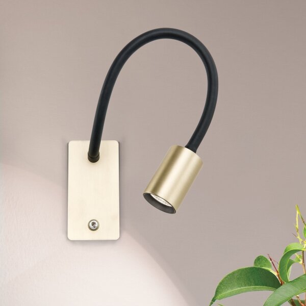 Orion WA 2-1342 - LED Flexibilná nástenná lampička KURT LED/5W/230V zlatá